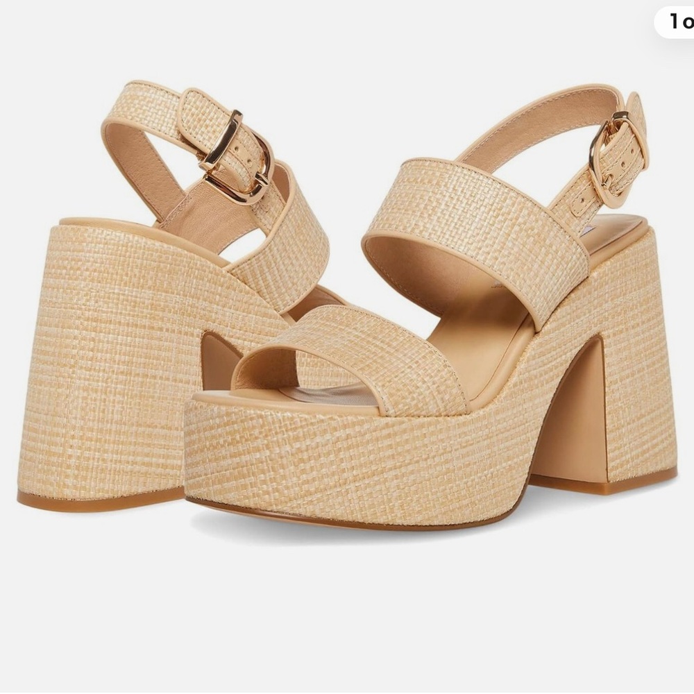 Steve Madden Vallory Platform Seagrass Sandals